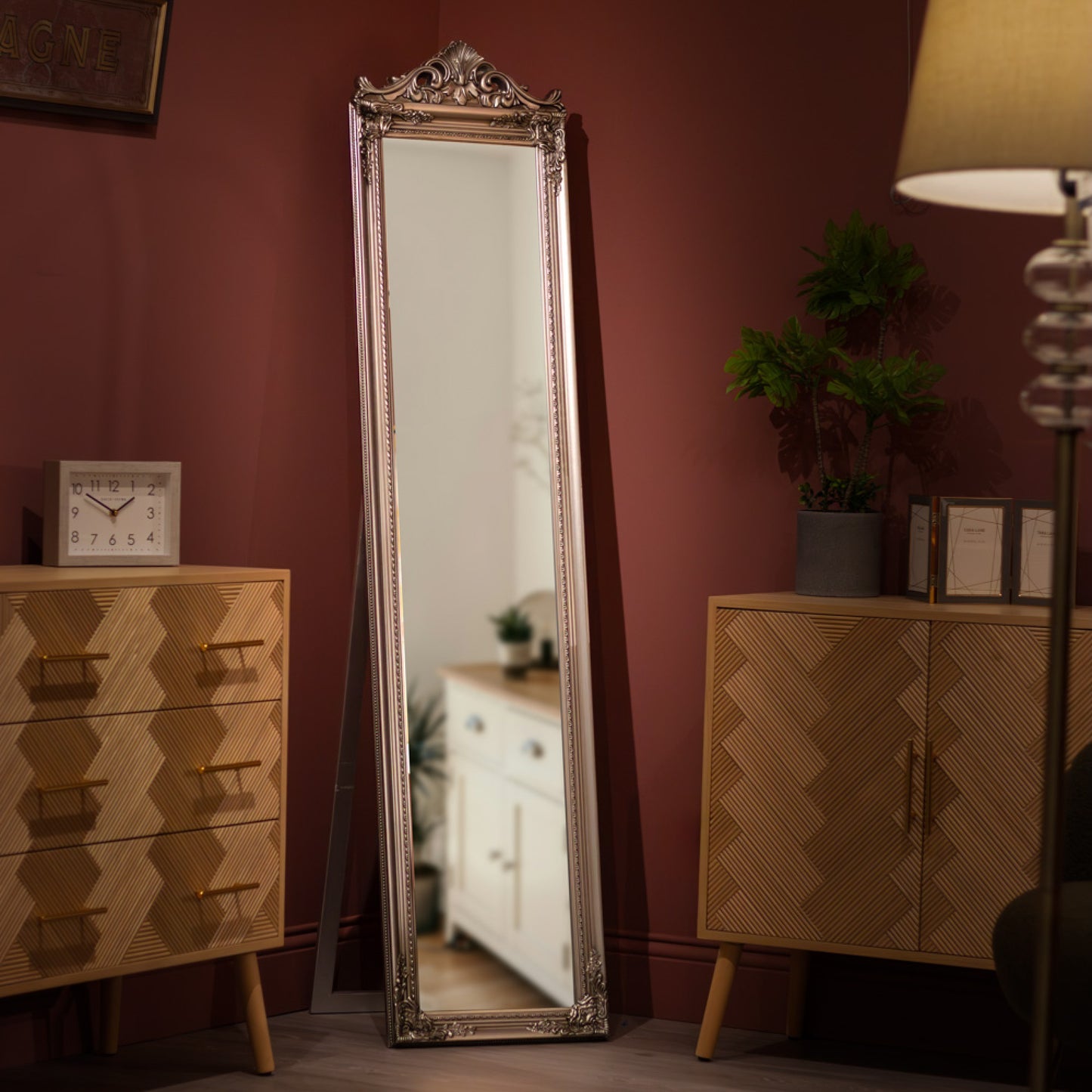 Chateau Cheval Mirror Silver