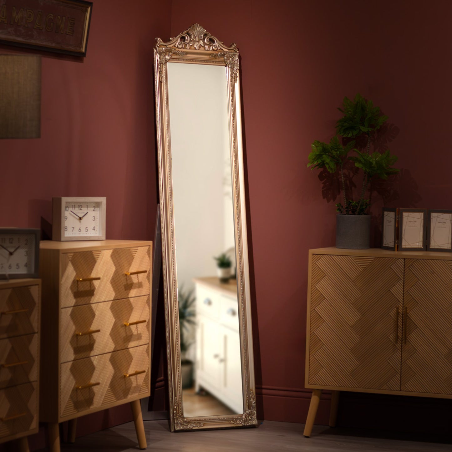 Chateau Cheval Mirror Champagne