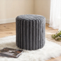 Rabbit Fur Stool Grey