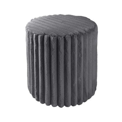 Rabbit Fur Stool Grey