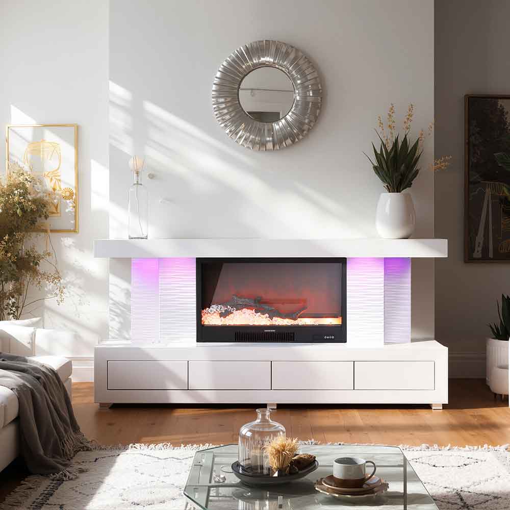 LED Fireplace Low
