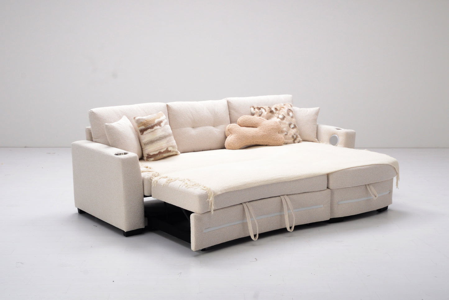 Light up Sofabed in Beige