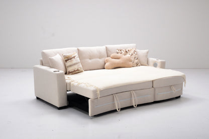 Light up Sofabed in Beige