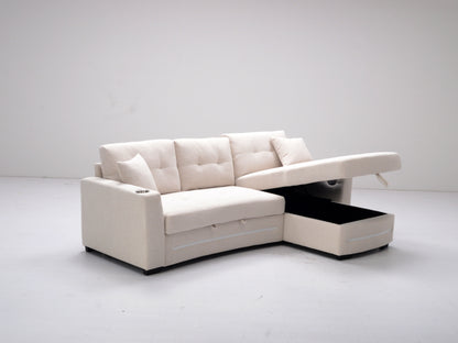 Light up Sofabed in Beige