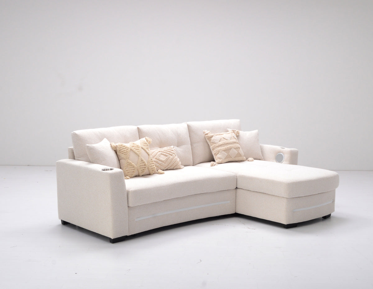 Light up Sofabed in Beige