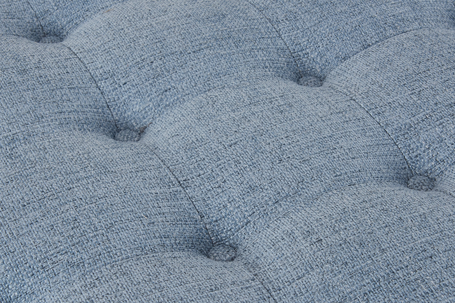 Button Top Storage Ottoman Blue