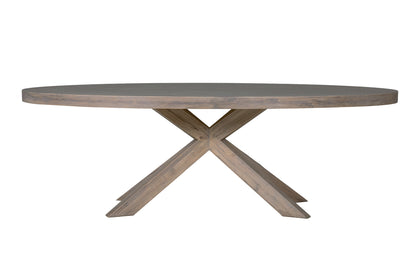 Falun Oval Dining Table Large Smoked Oak