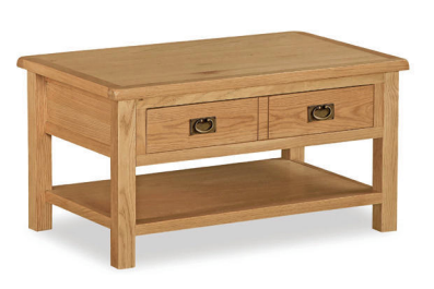 SALIS OAK 2 DRAWER COFFEE TABLE