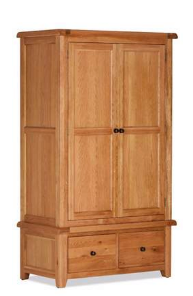 Oscar Double Wardrobe with Drawers