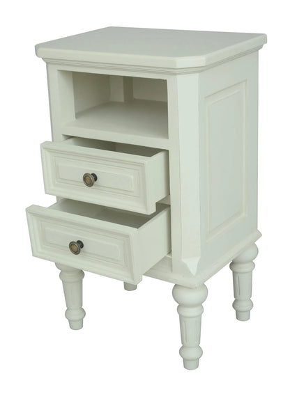 Vanessa 2 Drawer Bedside – Lime White